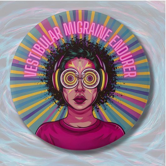 Vestibulaire migraine verdraagt chronische ziekte ronde button 7,6 cm