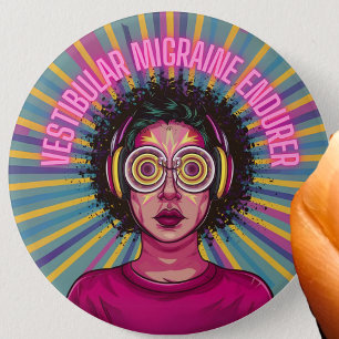 Vestibulaire migraine verdraagt chronische ziekte ronde button 7,6 cm