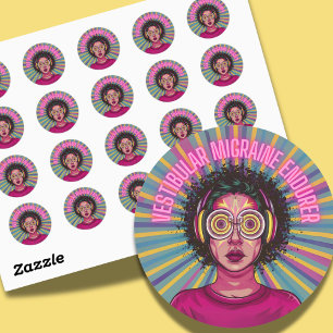 Vestibulaire migraine verdraagt chronische ziekte ronde sticker