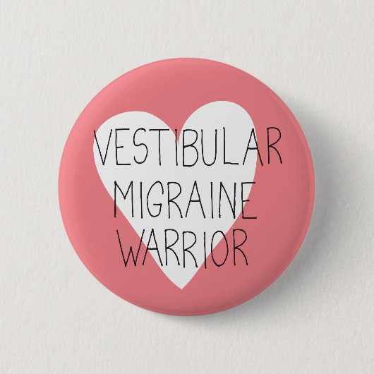 Vestibular Migraine Warrior badge Ronde Button 5,7 Cm (Voorkant)