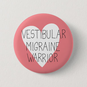 Vestibular Migraine Warrior badge Ronde Button 5,7 Cm