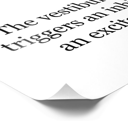 Vestibulo Oculair reflex VOR Oogbeweging stabilise Foto Afdruk (Hoek)