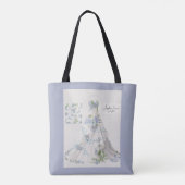 Vestido Floral Azul Tote Bag (Achterkant)