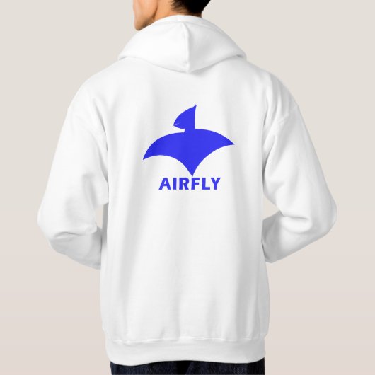 Vestig in Capuche Blanc pour Hommes (Airfly) Blue Hoodie (Achterkant)