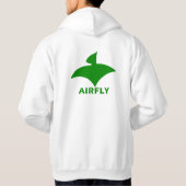 Vestig in Capuche Blanc pour Hommes (Airfly) Green Hoodie (Achterkant)