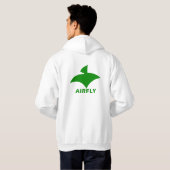 Vestig in Capuche Blanc pour Hommes (Airfly) Green Hoodie (Achterkant volledig)