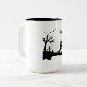 Vestig in Capuche "Cauchemar Vivant" Tweekleurige Koffiemok (Voorkant links)