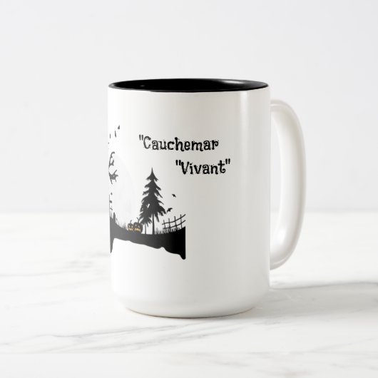 Vestig in Capuche "Cauchemar Vivant" Tweekleurige Koffiemok (Voorkant rechts)