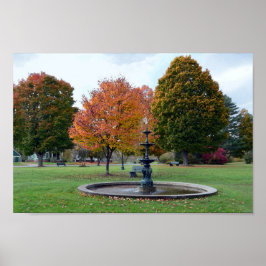 Vestiging in Lyndonville, Vermont, Bandstand Park Poster