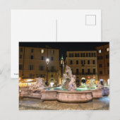 Vestiging van Neptune in de Navona van Piazza - Ro Briefkaart (Voorkant / Achterkant)
