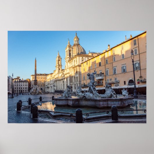 Vestiging van Neptune in de Navona van Piazza - Ro Poster (Voorkant)