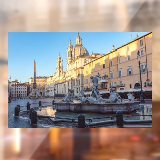 Vestiging van Neptune in de Navona van Piazza - Ro Raamsticker (Vel 2)