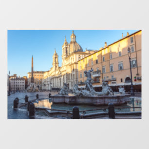 Vestiging van Neptune in de Navona van Piazza - Ro Raamsticker