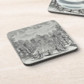 Vestiging voor een opera in een tuin, van 'Archite Onderzetter (Linkerzijde)