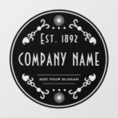 Vestigingsnaam decoratief raamsticker (Vel)