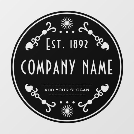 Vestigingsnaam decoratief raamsticker (Vel)