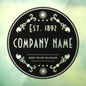 Vestigingsnaam decoratief raamsticker (Vel 3)