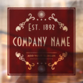 Vestigingsnaam, decoratief raamsticker (Vel 2)