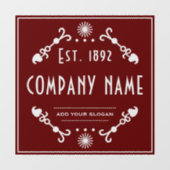 Vestigingsnaam, decoratief raamsticker (Vel)