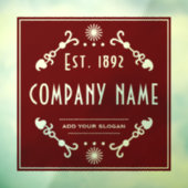 Vestigingsnaam, decoratief raamsticker (Vel 3)