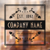 Vestigingsnaam decoratief raamsticker (Vel 2)