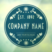 Vestigingsnaam, decoratieve raamfolie raamsticker (Vel 3)