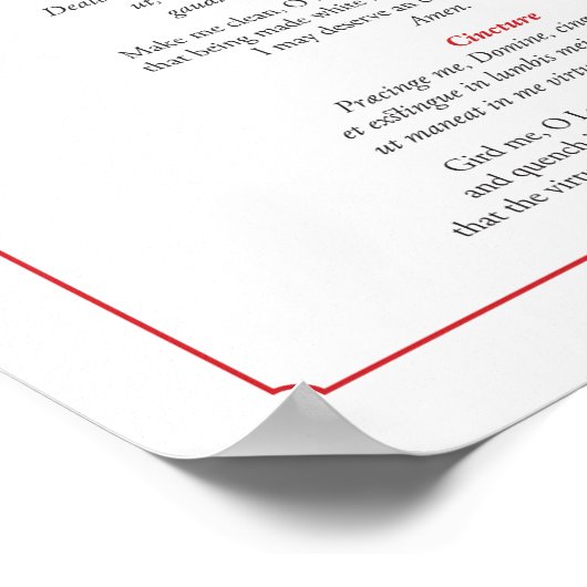 Vesting Prayers for Altar Servers (Alb) Poster (Hoek)