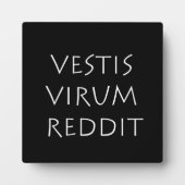 Vestis virum reddit fotoplaat (Voorkant)