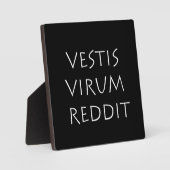 Vestis virum reddit fotoplaat (Voorkant)