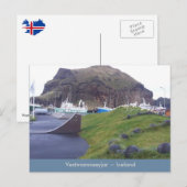 Vestmannaeyjar, IJsland briefkaart (Voorkant / Achterkant)