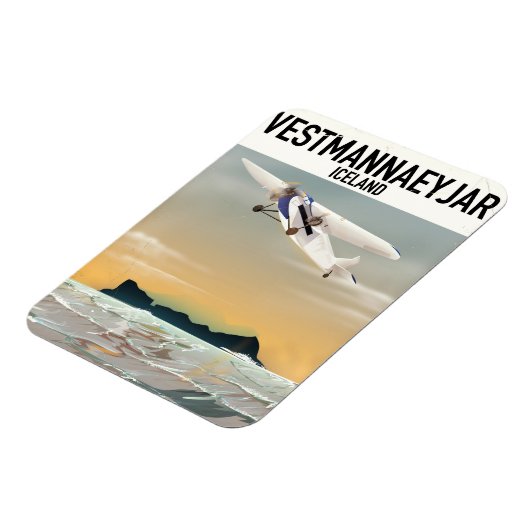 Vestmannaeyjar IJsland reisposter. Magneet (Linkerzijde)