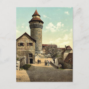 Vestner Tower, Neurenberg, Beieren, Duitsland, wek Briefkaart