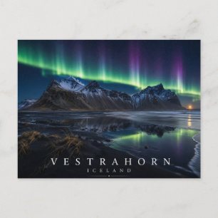 Vestrahorn Berg Stokksnes IJsland Aurora Briefkaart