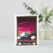 Vesturland IJsland reisposter Briefkaart (Staand voorkant)