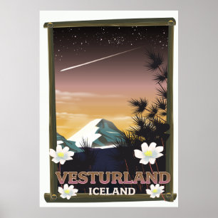Vesturland IJsland reisposter Poster