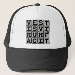 Vestus Virum Facit, Kleren Maken de Man Latijn Trucker Pet
