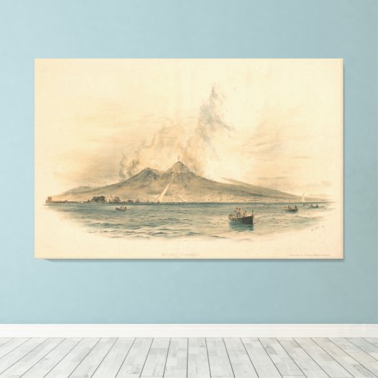 Vesuvius Canvas Afdruk (Insitu (Houten vloer))
