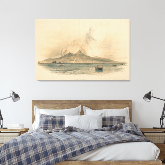 Vesuvius Canvas Afdruk (Insitu (Slaapkamer))