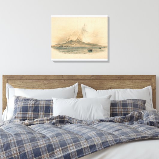 Vesuvius Canvas Afdruk (Insitu (Slaapkamer))