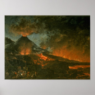 Vesuvius Erupting Poster