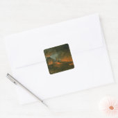 Vesuvius Erupting Vierkante Sticker (Envelop)