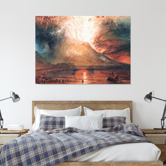 Vesuvius in Eruption by J. M. W. Turner (1820) Canvas Afdruk (Insitu (Slaapkamer))