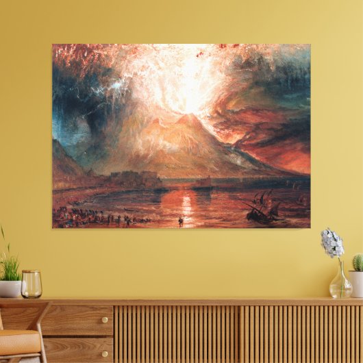 Vesuvius in Eruption by J. M. W. Turner (1820) Canvas Afdruk (Insitu (Woonkamer))