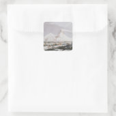 Vesuvius in Snow, bord V van 'Campi Phlegraei: O Vierkante Sticker (Tas)
