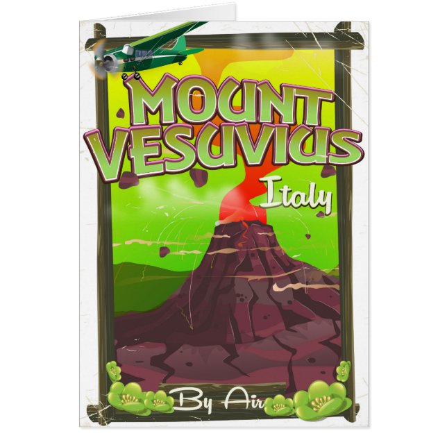 Vesuvius Italiaanse cartoon vulcano (Voorkant)