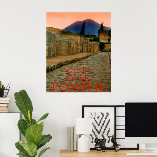 vesuvius over pompeii poster (Thuiskantoor)