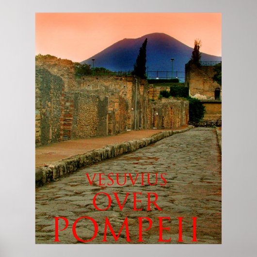 vesuvius over pompeii poster (Voorkant)