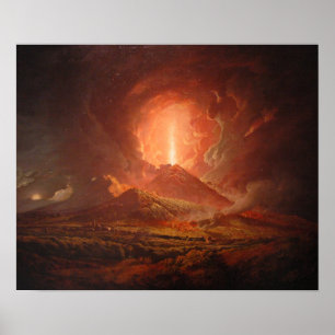 Vesuvius uit Portici, Joseph Wright of Derby Poster