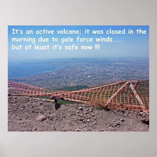 Vesuvius Volcano Humour Poster (Voorkant)