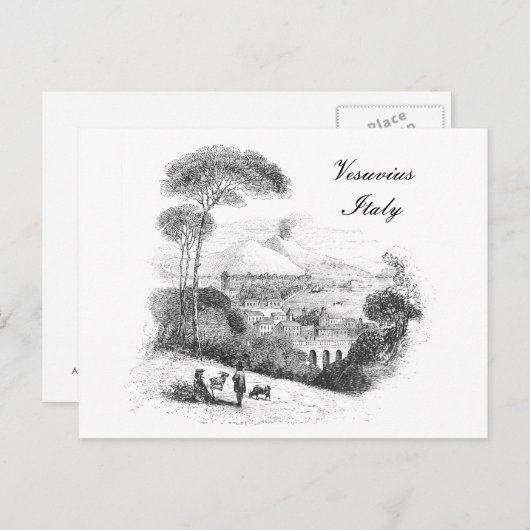 Vesuvius vulcano en Napels  Briefkaart (Voorkant / Achterkant)